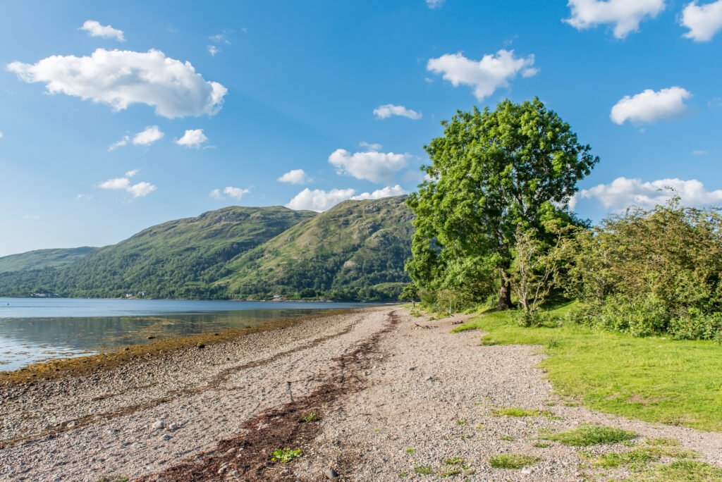 Loch Etive surrounded by mountains in Argyll, Scotland