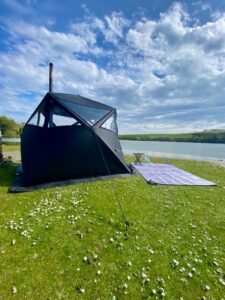 The People’s Sauna set beside Kinghorn Loch in Fife
