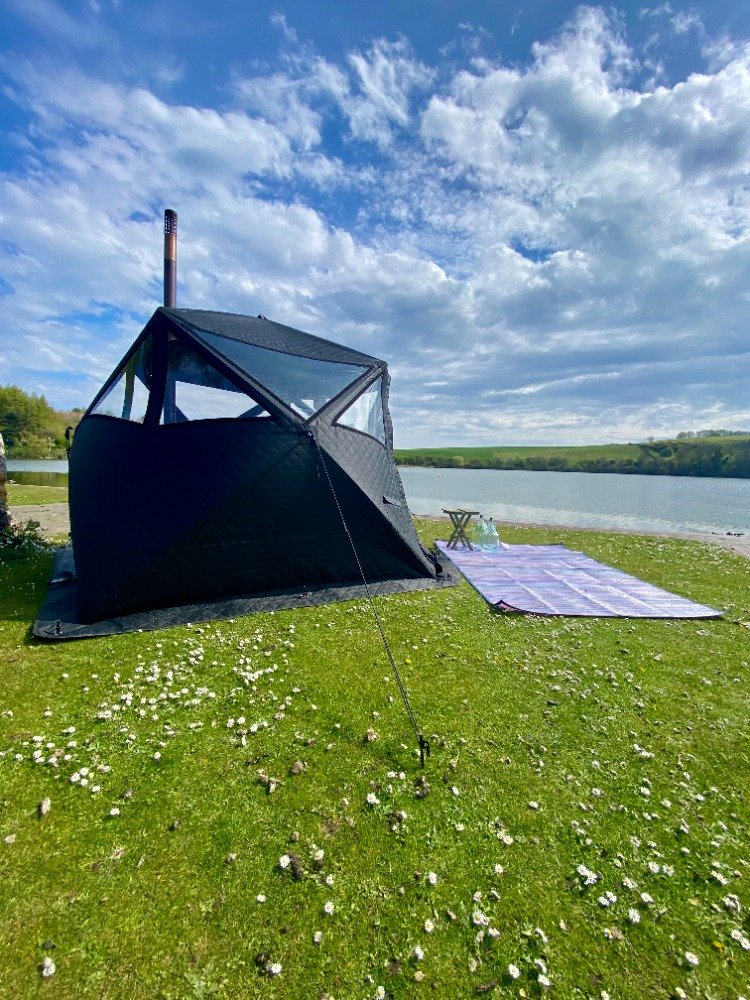 The People’s Sauna set beside Kinghorn Loch in Fife