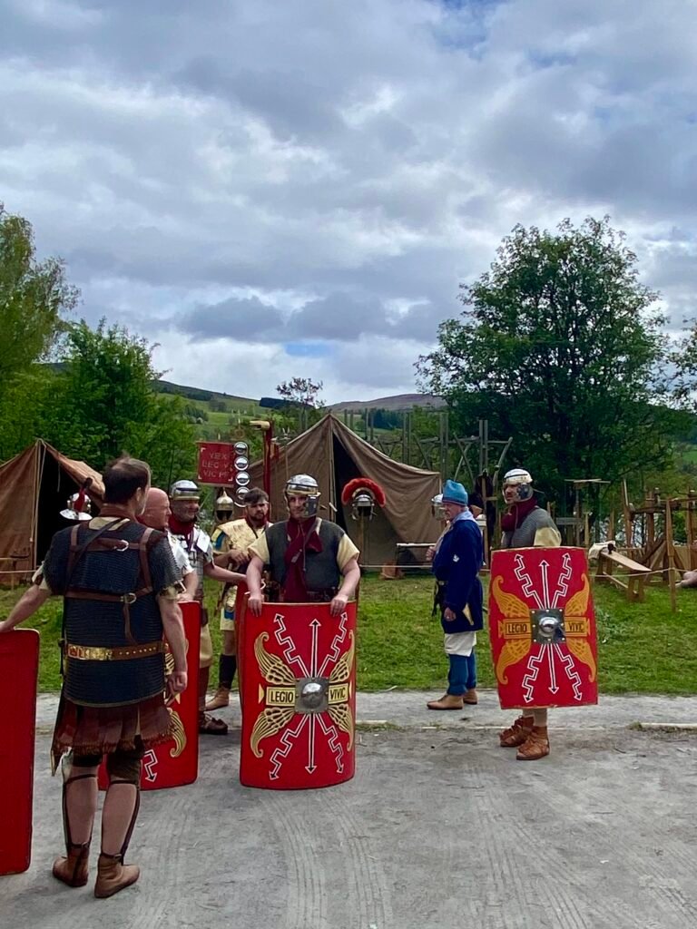 Antonine Guard re-enactment camp at the Scottish Crannog Centre, Kenmore