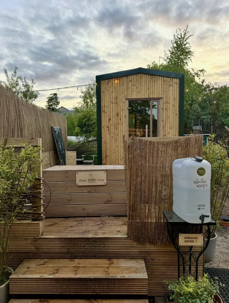 Glasgow Community Sauna Pollokshields amenities hut with hydration station