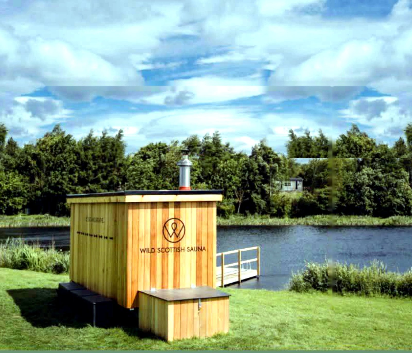 Wild Scottish Sauna Kingennie Dundee exterior beside the water