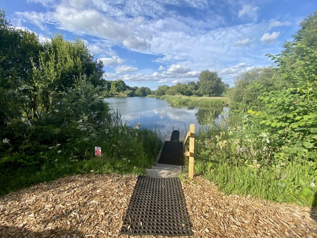 Wild Scottish Sauna Kinross steps and ladder down to the water